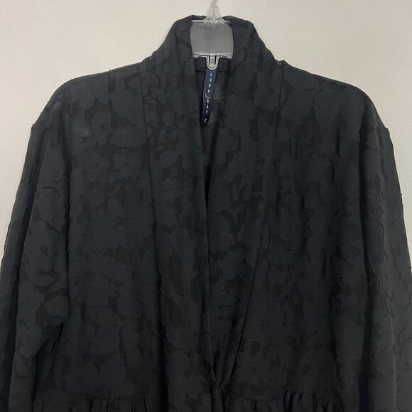 Luna Rae Lace Pleated Black Top Size Large - Picture 3 of 10